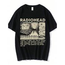 Camiseta Camisa Unissex 100% Algodão Estampa Radiohead Streetwear Lançamento Envio Já