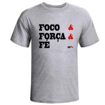 Camiseta camisa unissex foco força e fé personalizada Camiseta camisa unissex foco força e fé personalizada