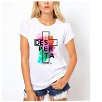 Camiseta camisa unissex gospel plus size cruz desperta Ezequiel cristã