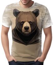 Camiseta Camisa Urso Marrom Face Animais Estampa t-shirt 2