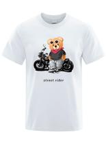 Camiseta Camisa Urso Motoqueiro Street Rider Slim Fit