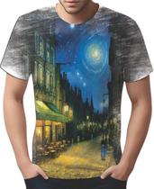 Camiseta Camisa Van Gogh Releitura Café no Terraço à Noite 3