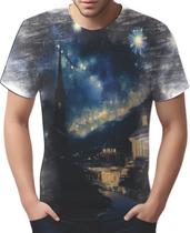 Camiseta Camisa Van Gogh Releitura Noite Estrelada Pintura