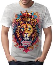 Camiseta Camisa Versiculo Leão de Judá Salmos Jesus Deus 2