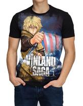 Camiseta Camisa Vinland Saga Thorfinn Masculina Infantil Animes