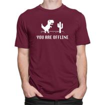 Camiseta Camisa You Are Offline T-rex Dinossauro Computação - Dking Creative
