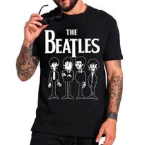 Camiseta camiseta The Beatles desenho animado exclusiva masculino, feminino - Lado B Rock Camisetas