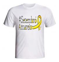 Camiseta Campanha Contra Suicidio Setembro Amarelo - 2 Rosas