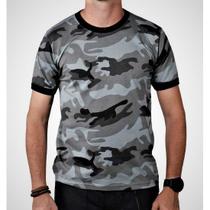 Camiseta Camuflada Cinza Urbano - 100% Algodão