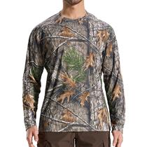 Camiseta camuflada LOOGU leve para caça, pesca, caminhada, homens
