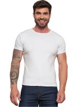 Camiseta Canelada Agodão Gringa Americana Slim Baby Look Masculina Camiseta Canelada Agodão Gringa Americana Slim Baby Look Masculina