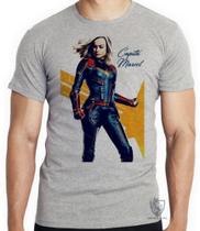 Camiseta Capitã Marvel Carol Danvers Blusa criança infantil juvenil adulto camisa tamanhos