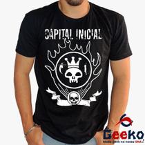 Camiseta Capital Inicial 100% Algodão Rock Geeko