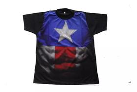 Camiseta Capitão América Blusa Adulto Unissex Lu104 BM