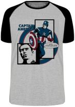Camiseta Capitão América Computer Blusa Plus Size extra grande adulto ou infantil