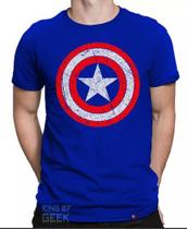 Camiseta Capitão América Escudo Camisa Vingadores - king of Geek