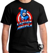 Camiseta capitão america quadrinhos Blusa criança infantil juvenil adulto camisa todos tamanhos