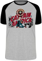 Camiseta Capitão América Super Herói Blusa Plus Size extra grande adulto ou infantil