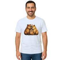Camiseta Capivara Amor em Família Estampa Personalizada Camiseta Capivara Amor em Família Estampa Personalizada