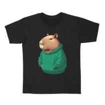 Camiseta Capivara Edd de Moletom Canguru 100% Algodão