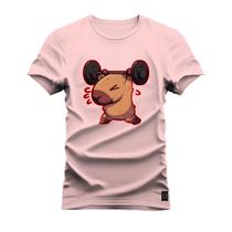 Camiseta Capivara Forte Algodão Estampada Unissex Nexstar Varias Cores