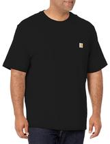 Camiseta Carhartt Loose Fit Pesada com Bolso Preta 4XL Camiseta Carhartt Loose Fit Pesada com Bolso Preta 4XL