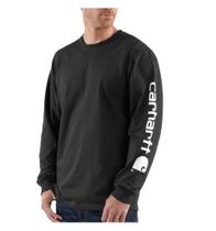 Camiseta Carhartt Loose Fit Pesada de Manga Comprida Preta