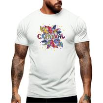 Camiseta Carnaval AG Festa Verão 2024 Manga Curta Estampada Shopping Academia Festa 100% Algodão