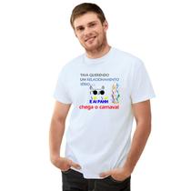Camiseta Carnaval Tava Querendo Um Relacionamento Camisa Personalizada Blusa Adulto Algodão com Poliéster Camiseta Carnaval Tava Querendo Um Relacionamento Camisa Personalizada Blusa Adulto Algodão com Poliéster