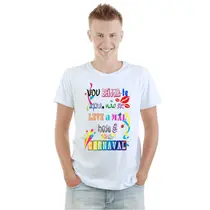 Camiseta Carnaval Vou Beijar Te Camisa Personalizada Blusa Adulto Algodão com Poliéster