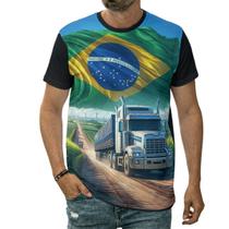Camiseta Carreta Na Zona Rural Bandeira Brasil Agro Verde Camiseta Carreta Na Zona Rural Bandeira Brasil Agro Verde