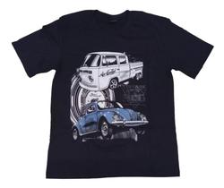 Camiseta Carro Preto Fusca Antigo Vintage Clássico Blusa Adulto Carro Antigo Retrô Vintage Hcd611 BM