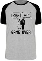 Camiseta Casamento Game Over Blusa Plus Size extra grande adulto ou infantil