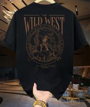Camiseta Casual Algodão Premium Wild West