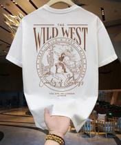 Camiseta Casual Algodão Premium Wild West Camiseta Casual Algodão Premium Wild West
