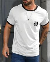 Camiseta Casual Branca Com Detalhe Camiseta Casual Branca Com Detalhe