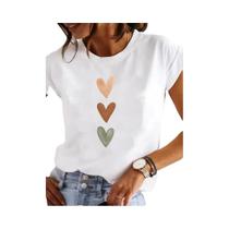 Camiseta Casual Branca Feminina Cores Vibrantes Estilo Harajuku Manga Estilo De Rua Top Estético