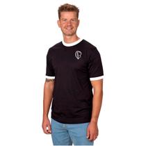Camiseta Casual Corinthians Retrô Masculina Branca ou Preta - Original Uniformes