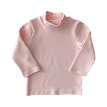 Camiseta Casual De Manga Longa Com Gola Alta Para Meninos E Meninas, Quente Para O Outono E Inverno