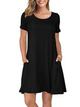 Camiseta casual de verão KORSIS preta com bolsos grandes Camiseta casual de verão KORSIS preta com bolsos grandes