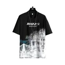 Camiseta Casual De Verão Para Homens Com Estampa De Desenho Animado, Estilo Harajuku, Com Capuz E