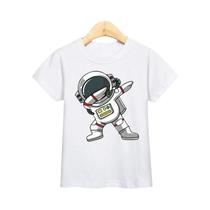 Camiseta Casual De Verão Para Meninos E Meninas Com Estampa Dab Hondenprint, Gola Redonda, Manga