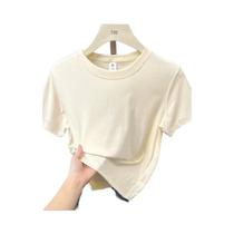 Camiseta Casual De Verão plus Size Com Manga Curta, Sexy, Sólida, Tendência Y2K, Moda Feminina