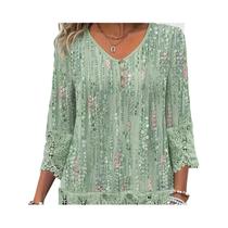 Camiseta Casual Elegante De Manga Longa plus Size Para Mulheres, Moda Solta Para Férias E Fim De