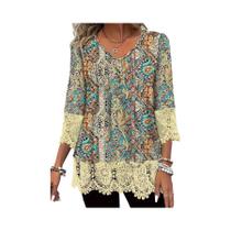 Camiseta Casual Elegante De Manga Longa plus Size Para Mulheres, Moda Solta Para Férias E Fim De