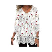 Camiseta Casual Elegante De Manga Longa plus Size Para Mulheres, Moda Solta Para Férias E Fim De