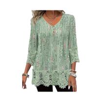 Camiseta Casual Elegante De Manga Longa plus Size Para Mulheres, Moda Solta Para Férias E Fim De