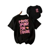 Camiseta Casual Feminina Rosa Com Estampa De Coração, Manga Curta, Gola Redonda, Estilo Harajuku, Camiseta Casual Feminina Rosa Com Estampa De Coração, Manga Curta, Gola Redonda, Estilo Harajuku,