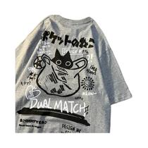 Camiseta Casual Masculina De Verão plus Size M-8XL Com Estampa Retro De Desenho Animado, Manga Curta