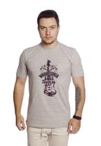 Camiseta Casual Masculina Estampada 3 Rock N Roll Leve Confortável Básica-C005